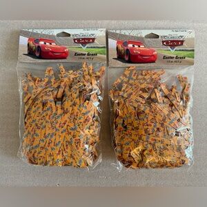 New Rare Disney Pixar “Cars” Easter Basket Grass